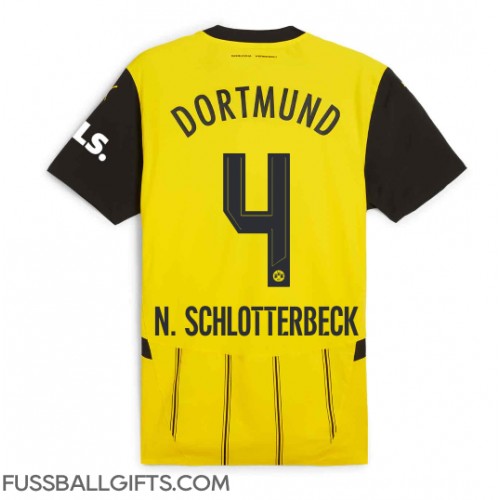 Borussia Dortmund Nico Schlotterbeck #4 Fußballbekleidung Heimtrikot 2024-25 Kurzarm